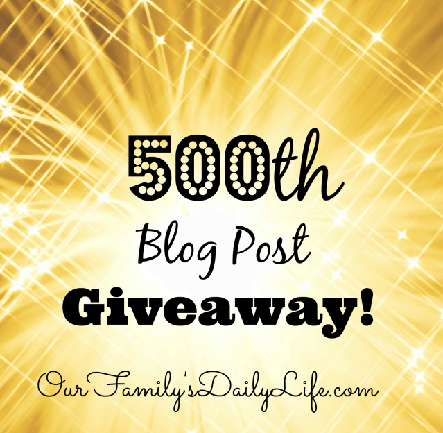 500 Blog Post Giveaway
